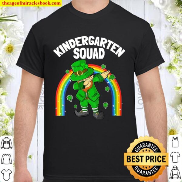 Womens Kindergarten Squad Leprechaun St Patrick’s Day Teacher Shirt