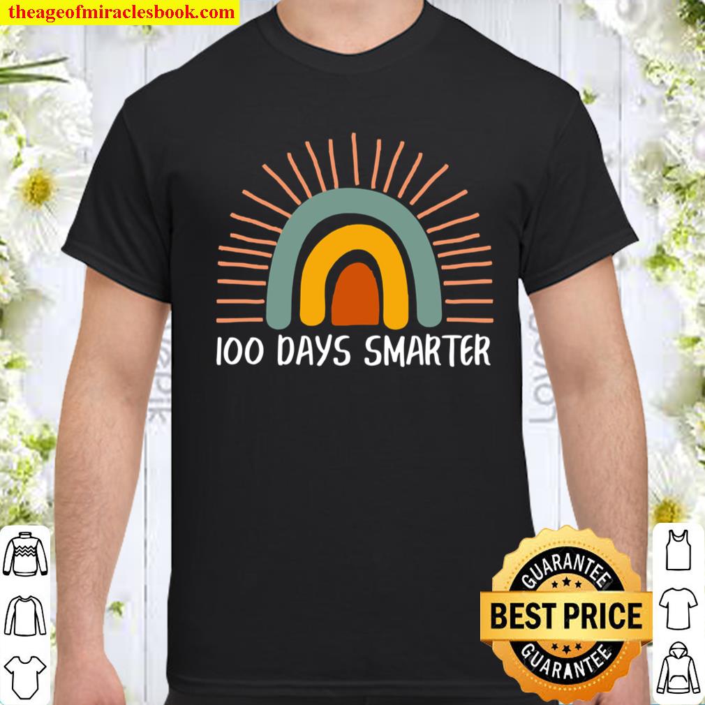 100 Days Smarter Boho Vintage Style 100th Day Of School shirt