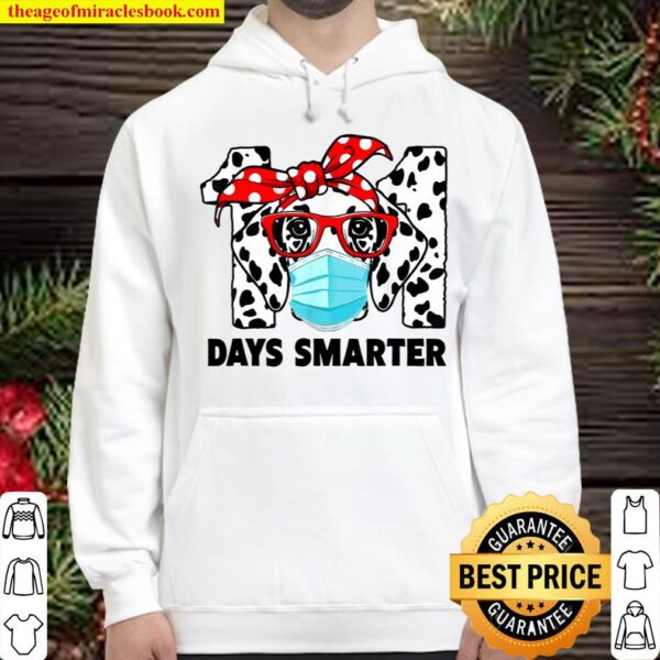 101 Days Smarter Dalmatian Dog Face Mask 100Th Day Of School Hoodie