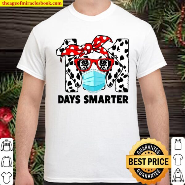 101 Days Smarter Dalmatian Dog Face Mask 100Th Day Of School Shirt