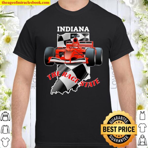 500 Indianapolis Indiana The Race State Checkered Flag Shirt