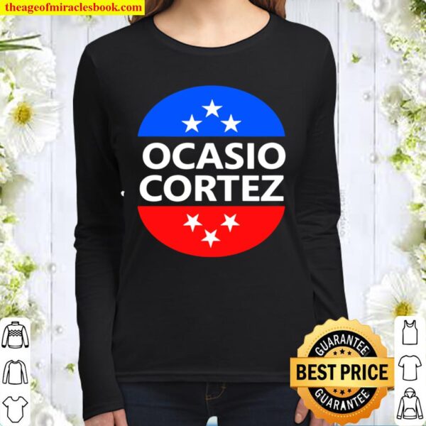 AOC 2028 President Democrat Campaign Election Vote 48 48th Women Long Sleeved