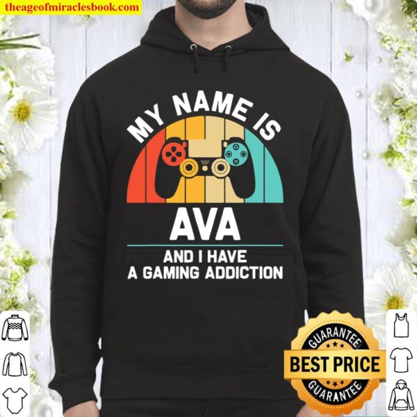 AVA Name Personalized Gaming Geek Birthday Hoodie
