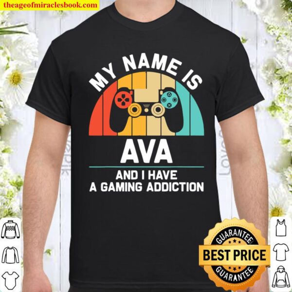 AVA Name Personalized Gaming Geek Birthday Shirt