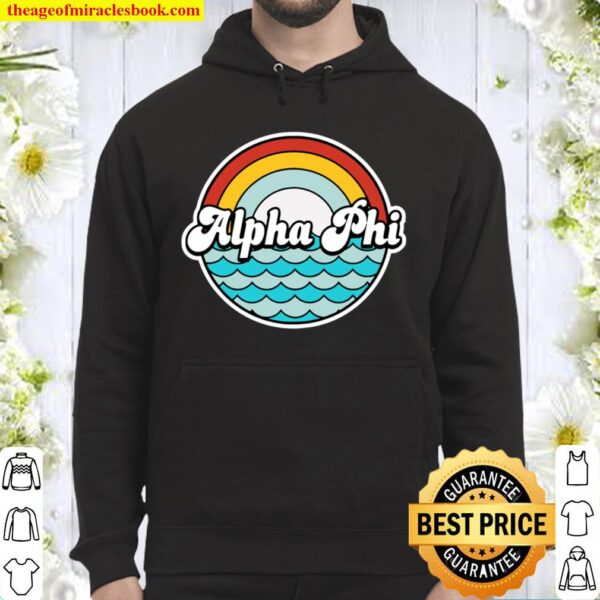 Alpha Phi Waves And Rainbow Hoodie