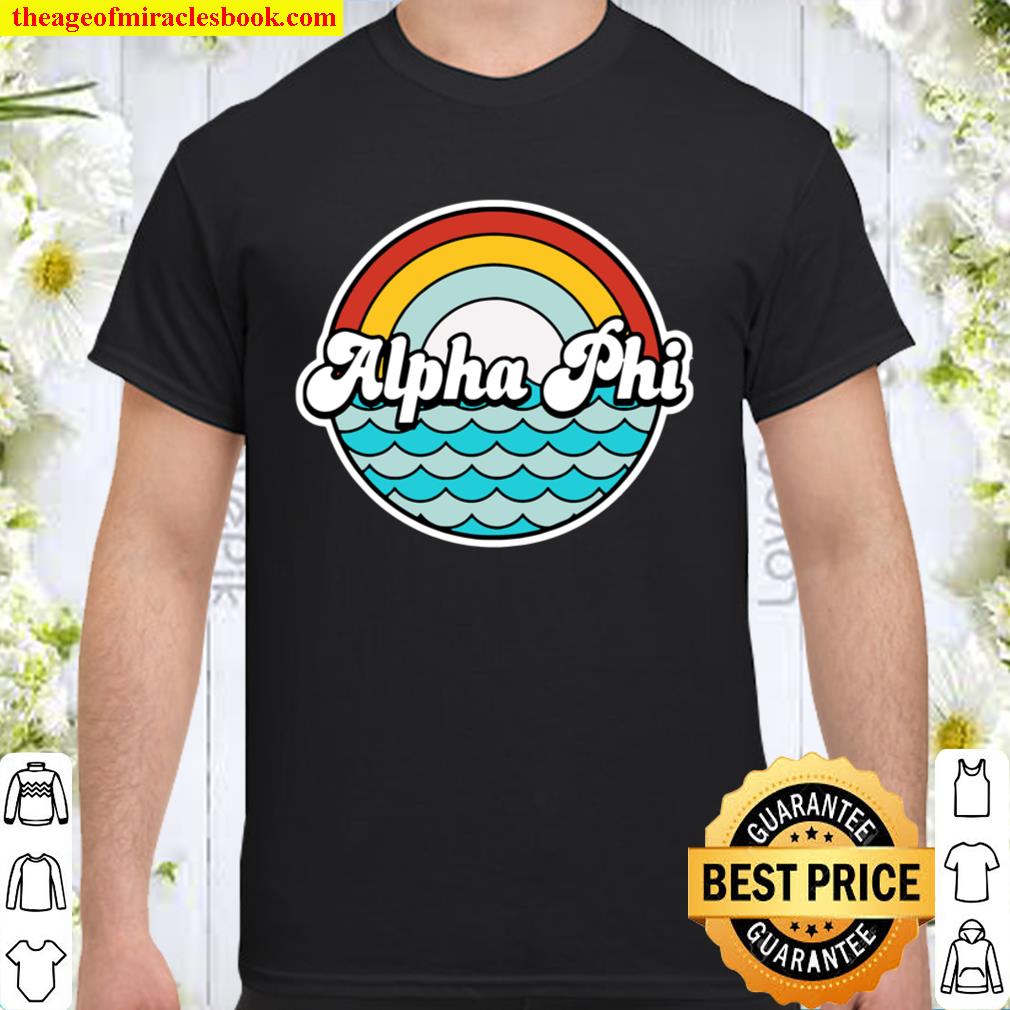 Alpha Phi Waves And Rainbow Shirt