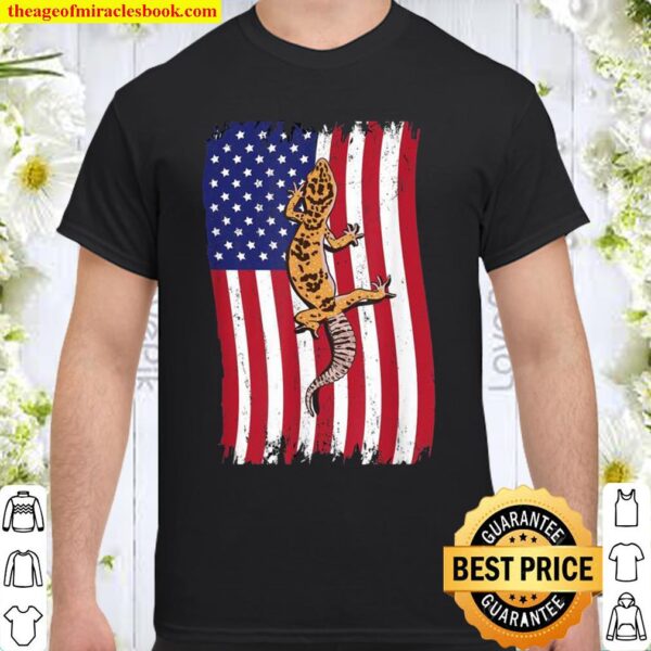 American Flag Leopard Gecko Shirt