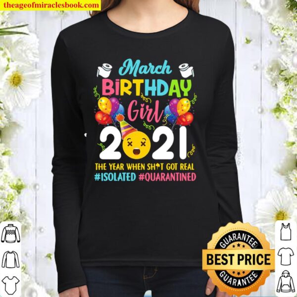 April birthday girl 2021 the year when shit got real #isolated #quaran Women Long Sleeved