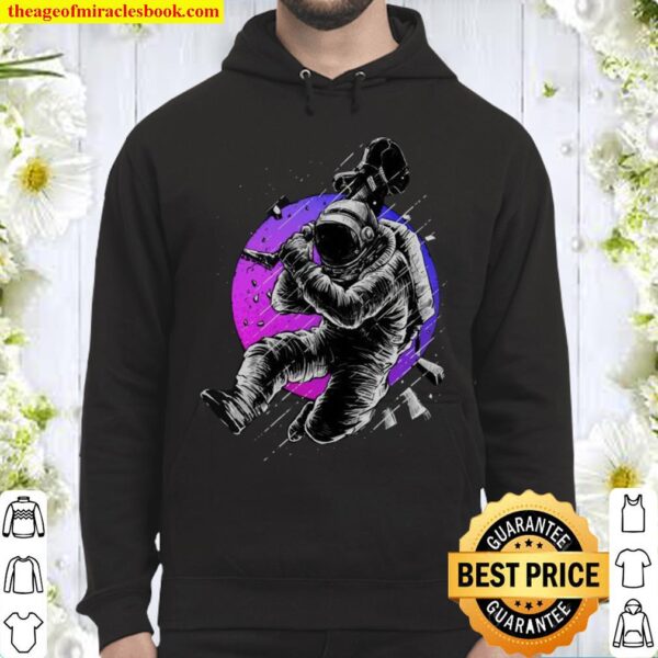 Astronaut Spaced Out Aesthetic Vaporwave space guitar Art Hoodie
