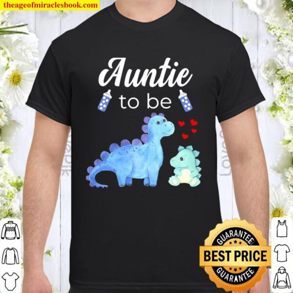 Auntie To Be Dinosaur Baby Shower For Boy Shirt