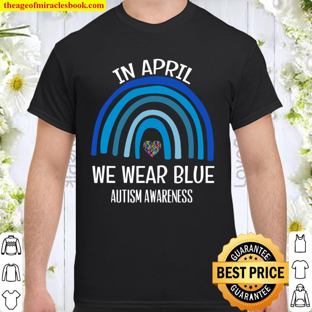 In April We Wear Blue Autism Rainbow Bodysuit