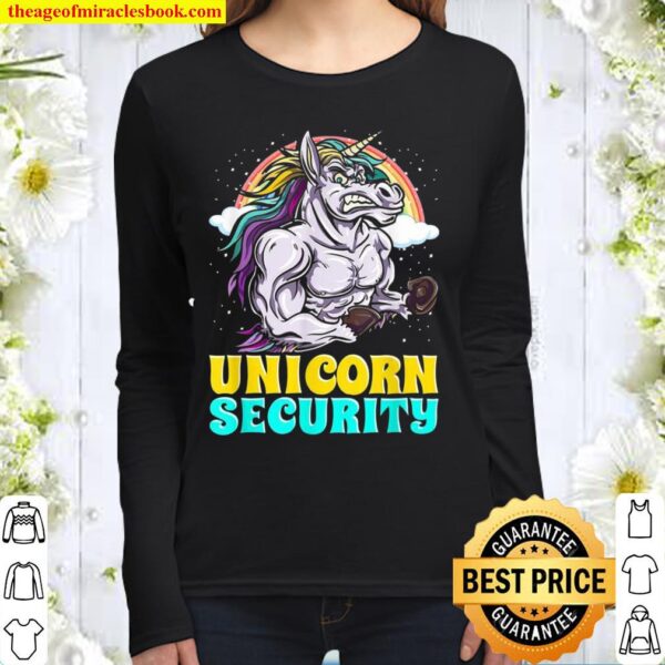 Awesome Unicorn Security Rainbow Mythical Animal Women Long Sleeved
