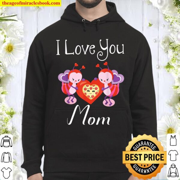 Bee Mom Happy Mother’s Day Pizza Heart Hoodie