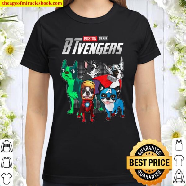Btvengers Funny Boston Terrier Dog Lover Classic Women T-Shirt
