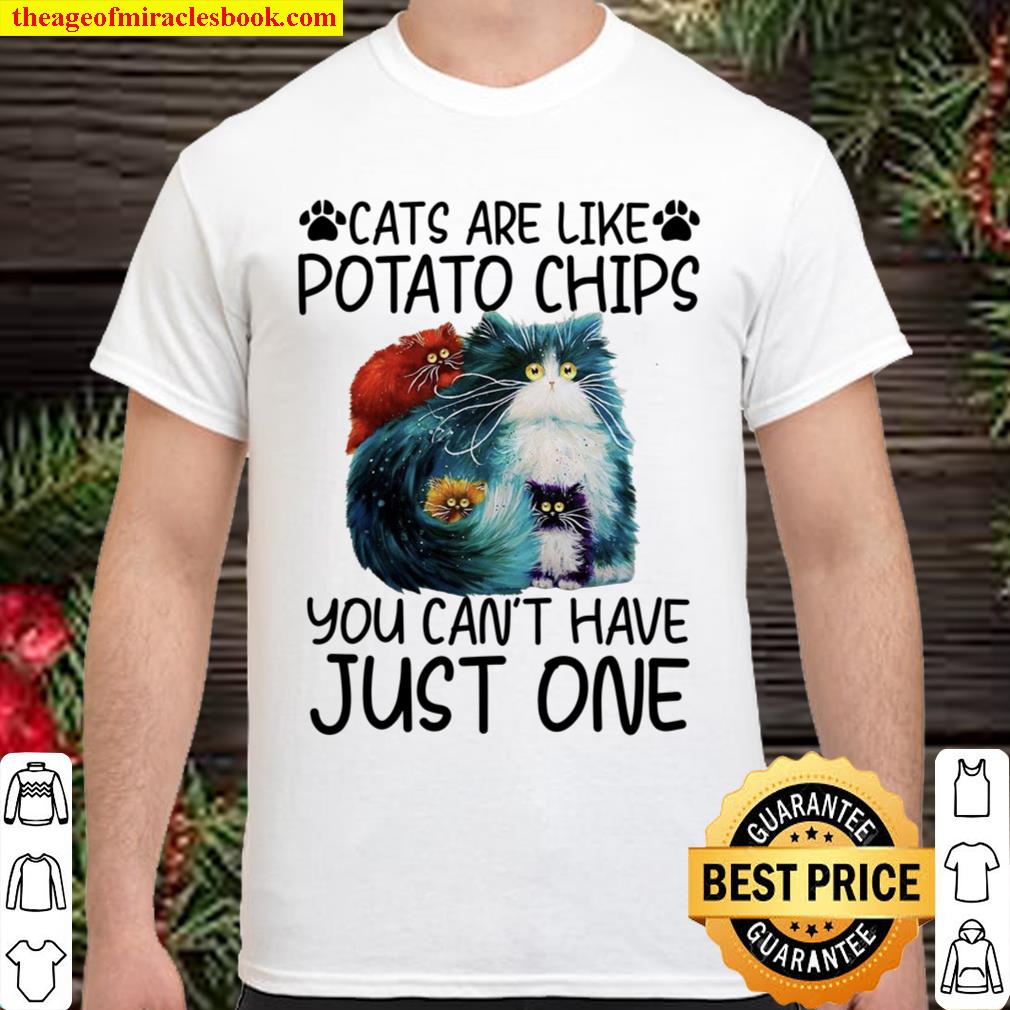 Cats Are Like Potato Chips You Can’t Have Just One limited Shirt, Hoodie, Long Sleeved, SweatShirt