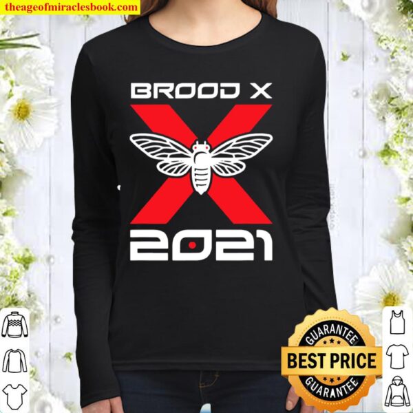 Cicada Brood X 2021 Reemergence Theme Minimalist Women Long Sleeved