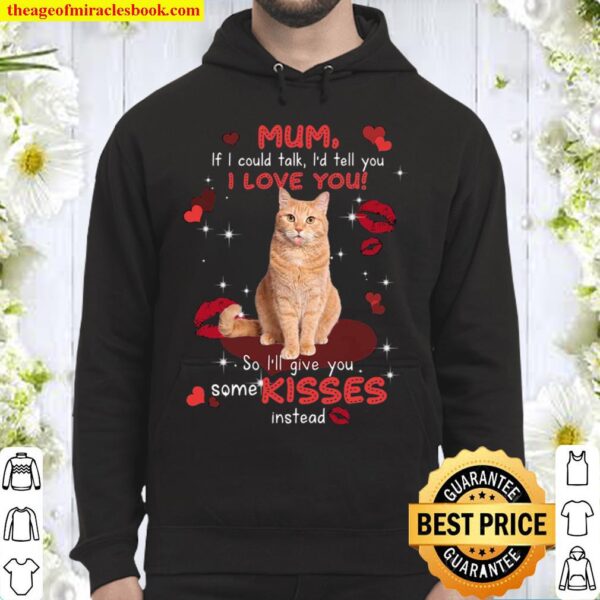 Cute Cat give you some kisses - for cat lover Hoodie