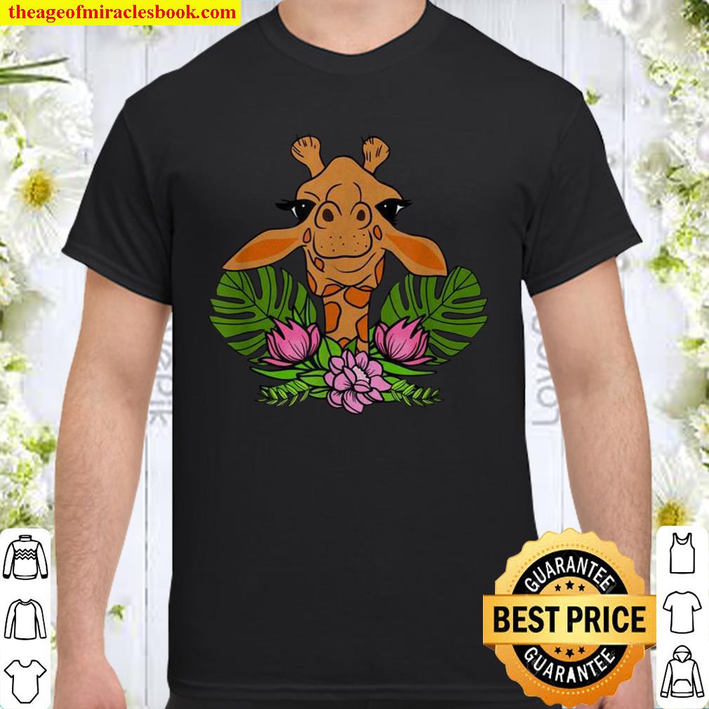 Cute Giraffe, Floral Tropical hot Shirt, Hoodie, Long Sleeved, SweatShirt