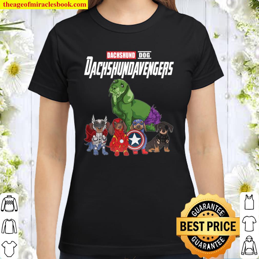 Dachshund Dog Dach Shund Avengers Classic Women T-Shirt