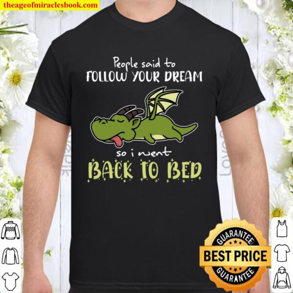 Dragon People Said To Follow Your Dream So I Went Back To Bed Shirt