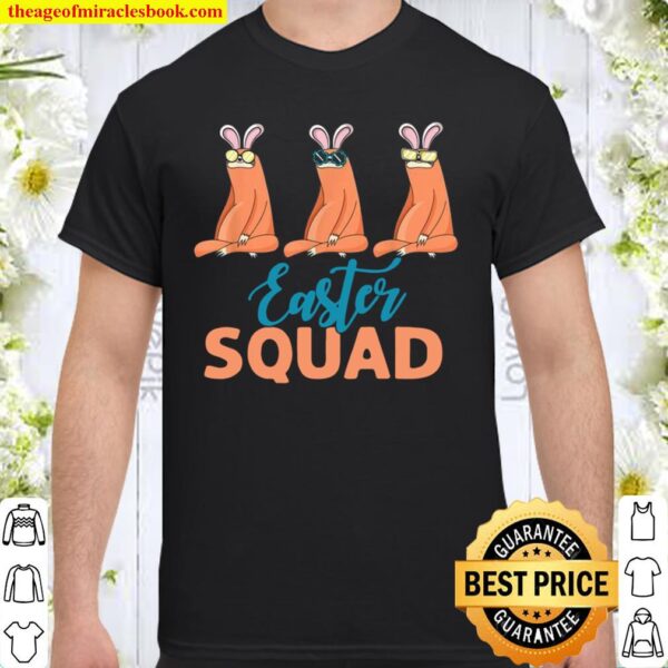Easter Squad Sloth With Bunny Ears Easter Day Shirt