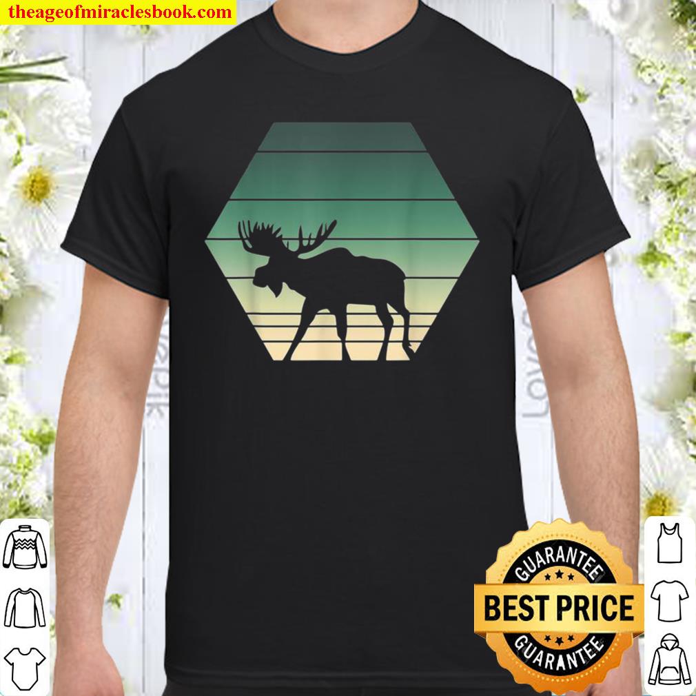 Elk Antlers Wildlife Animal Forest Animal Canada Retro Moose Shirt