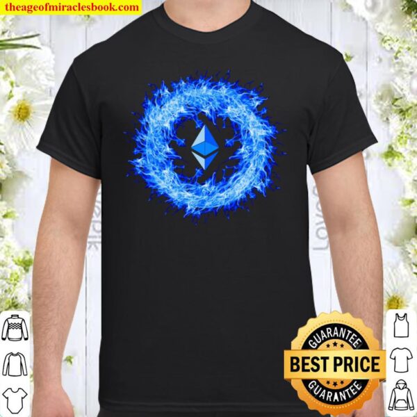 Ethereum in Blue Flames ETH Burning Proposal Shirt