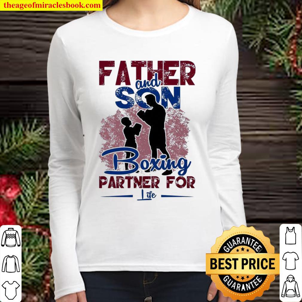 Father And Son Boxing partner For Life Women Long Sleeved