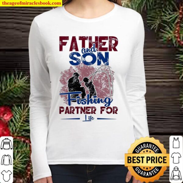 Father And Son Fishing Partner For Life Women Long Sleeved
