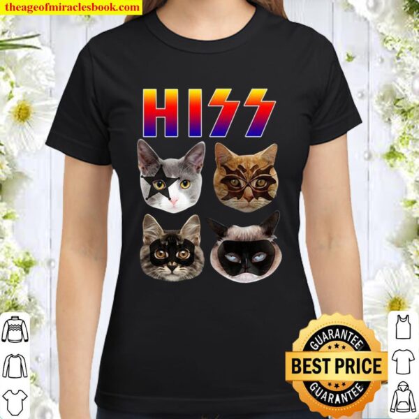 Four Cat Hiss Classic Women T-Shirt