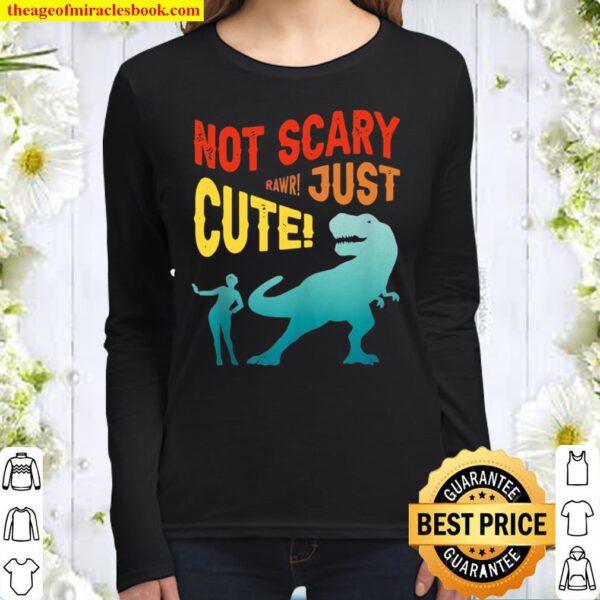 Funny Dinosaur Taking Pictures, Retro, Dino T Rex Party Women Long Sleeved