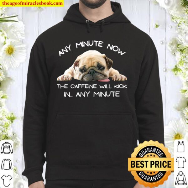 Funny Dog Humor Sarcastic Coffee Puppy Dog Cute Pug Hoodie