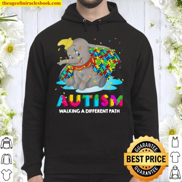 Funny Elephant Autism Walking A Different Path Hoodie