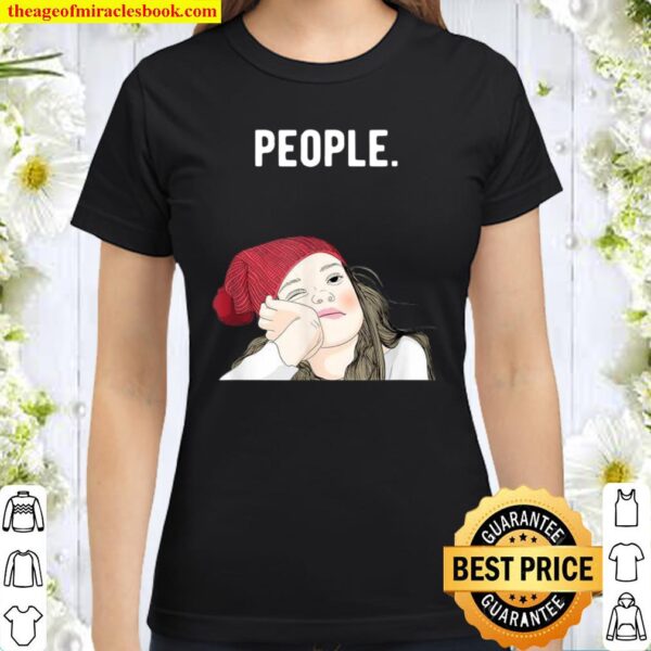 Funny Introvert Shirt Cute Girl Art People Quote Classic Women T-Shirt