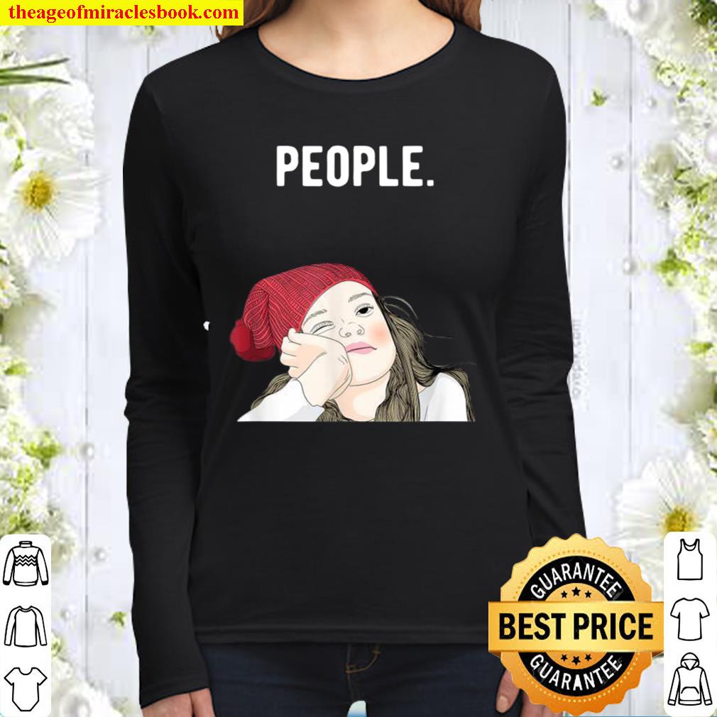 Funny Introvert Shirt Cute Girl Art People Quote Women Long Sleeved