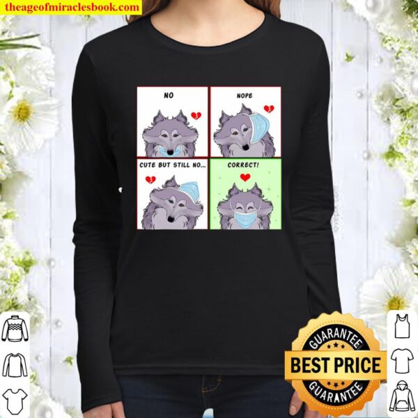 Funny Mask Wolf Women Long Sleeved