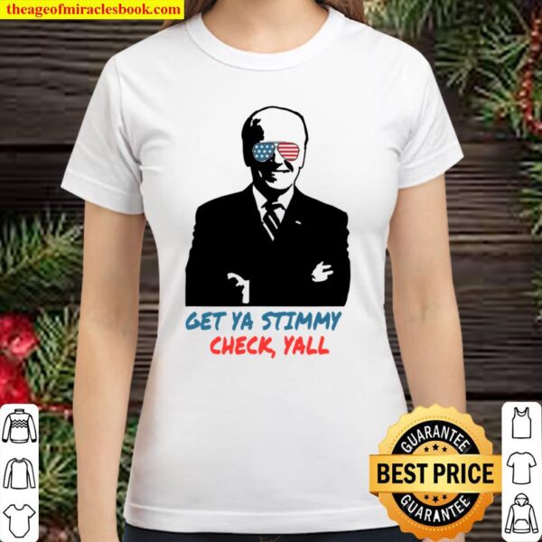 Funny Money Bag Meme 2021 Stimulus Check President Classic Women T-Shirt