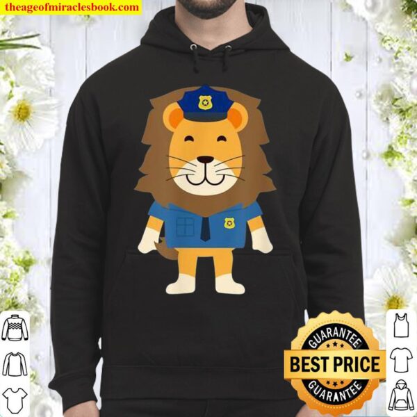 Funny Police Officer Lion Uniform Hoodie