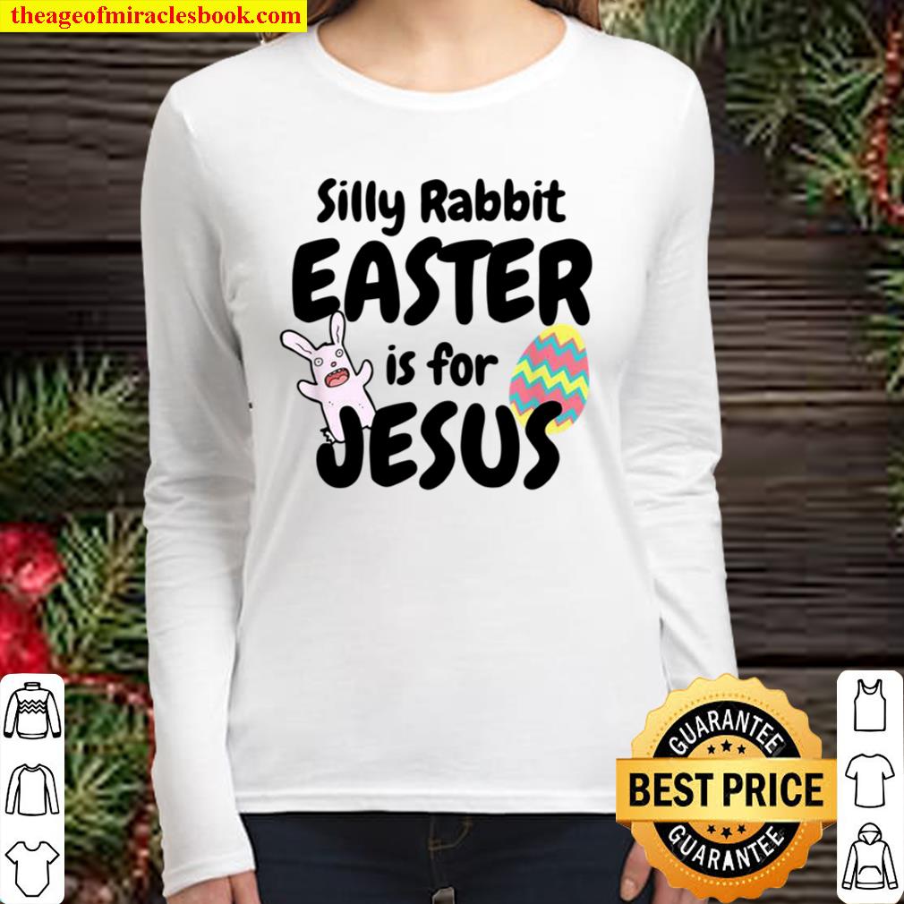 Funny Silly Easter Bunny Jesus Religious Boys Girls Women Long Sleeved