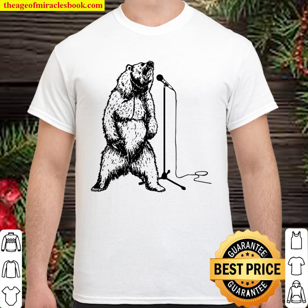 Funny Singing Grizzly Bear Roar Rock Music limited Shirt, Hoodie, Long Sleeved, SweatShirt