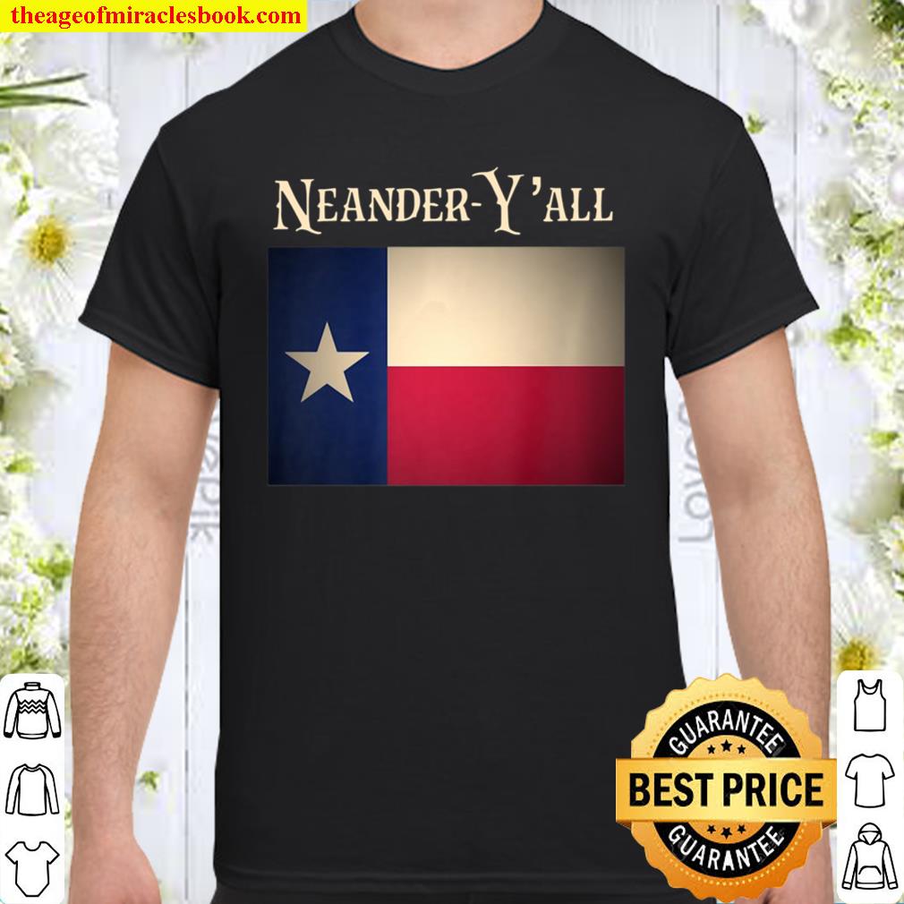 Funny Texas Neanderthal Vintage Texas Flag Shirt