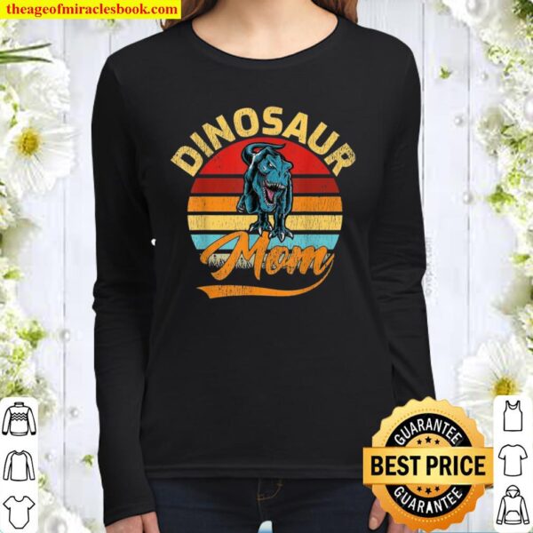 Funny Vintage Dinosaur Mom Mother’s Day Women Long Sleeved