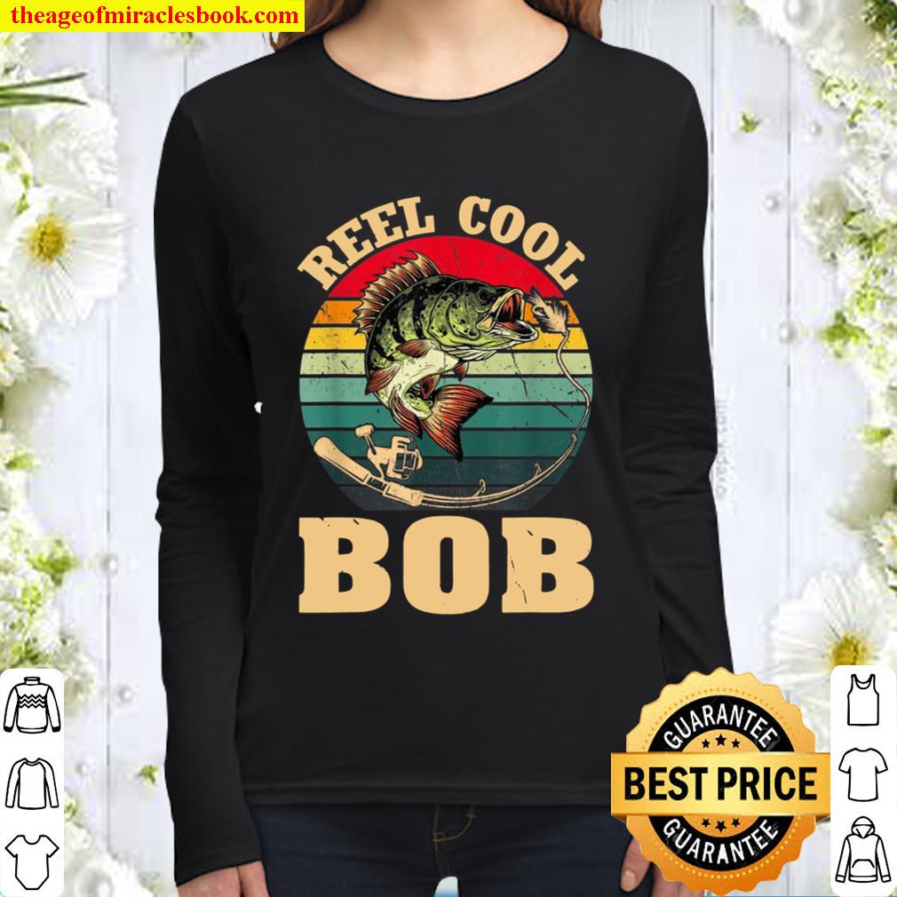 Funny Vintage Reed Cool BOB Fishing Fathers Day Women Long Sleeved