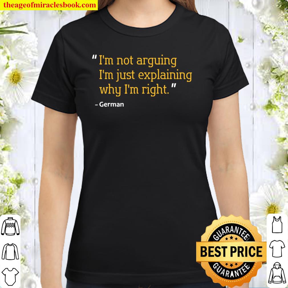GERMAN Quote Birthday Personalized Name Idea Classic Women T-Shirt