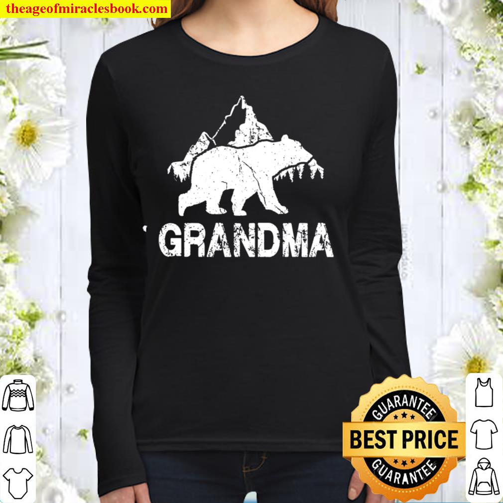 Grandma Bear Shirt Best Mother_s - Father_s Day Women Long Sleeved