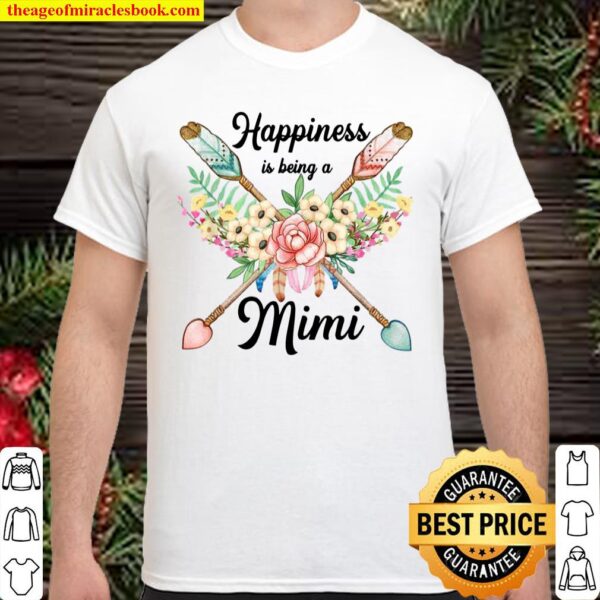 Happiness Is Being A Mimi Shirt Cute Grandma Shirt