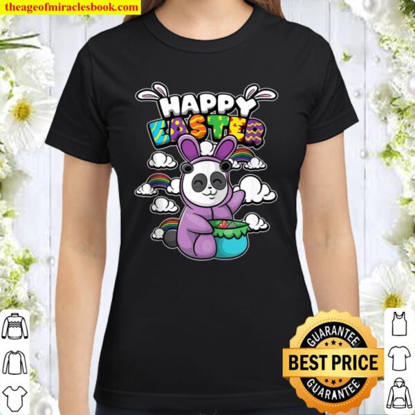 Happy Easter Easter Animals Disguised Panda Bear Classic Women T-Shirt