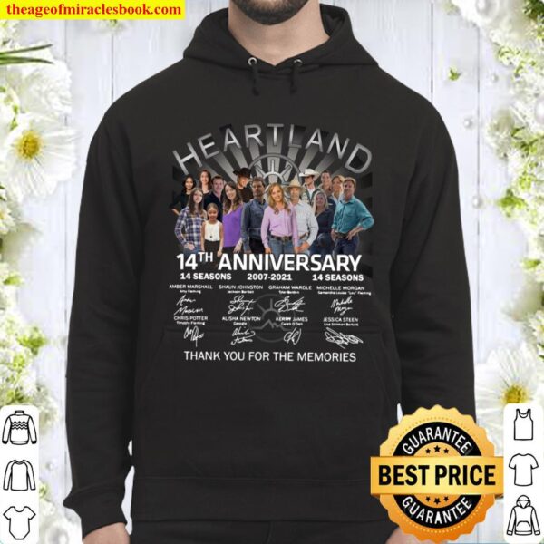 Heartland 14th Anniversary Signature And Thank You For The Memories Hoodie