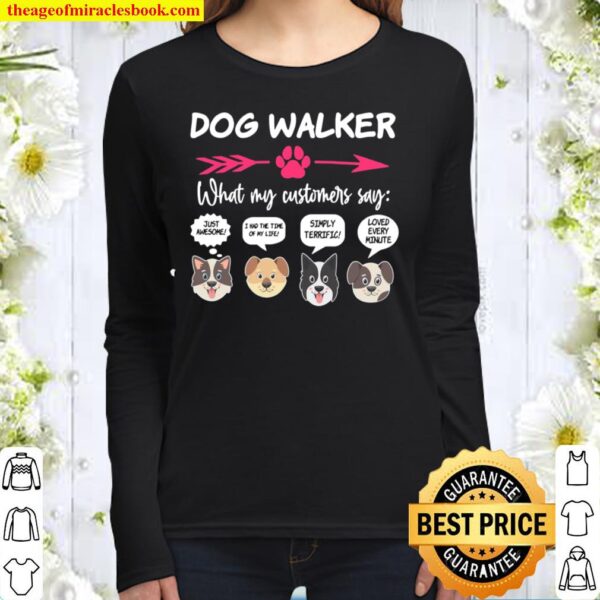 Hilarious Dog Walker Pups Dog Walking Pet Sitter Women Long Sleeved