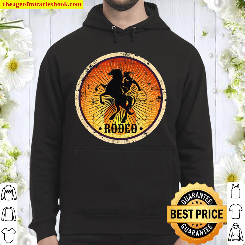 Horse Riding Retro Vintage Western Country Rodeo Hoodie